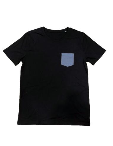 CAMISETA PRETA COM BOLSO ICC MOTOCICLETA ENTUSIASMO