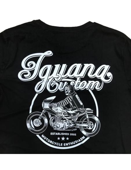 CAMISETA PRETA COM BOLSO ICC MOTOCICLETA ENTUSIASMO