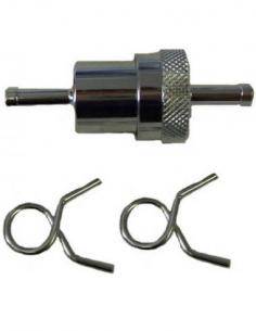 FILTRO BENZINA IN LINEA EMGO 1/4" CROMATO – ALLUMINIO 2