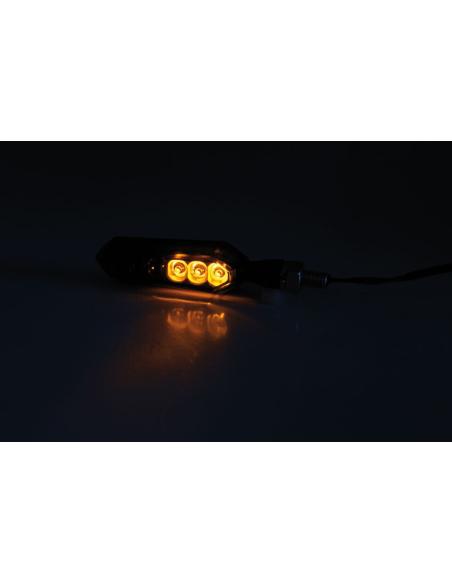 FLASHES SEQUENCIAIS PRETOS "SORA" LED - APROVADOS