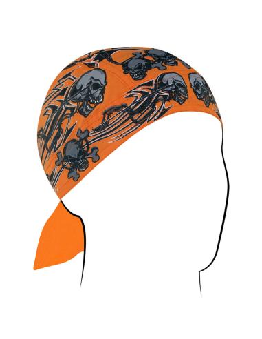 BANDANA - CRÂNIO LARANJA FLYDANA - ZANHEADGEAR