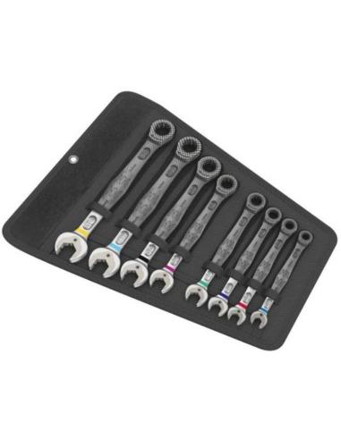 Comprar Set De 8 Llaves Combinadas En Pulgadas Wera Con Trinquete Y Código De Color a precio de oferta