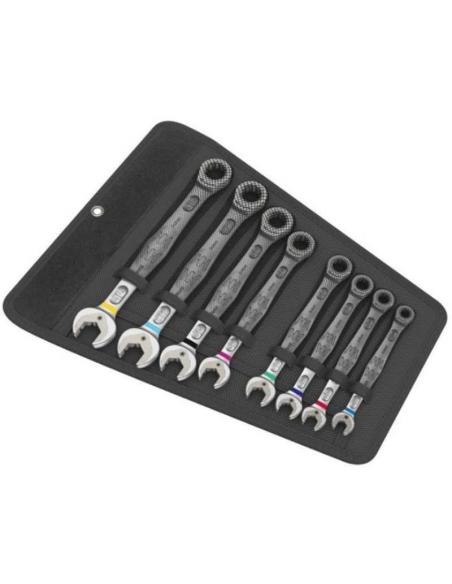 Comprar Set De 8 Llaves Combinadas En Pulgadas Wera Con Trinquete Y Código De Color a precio de oferta