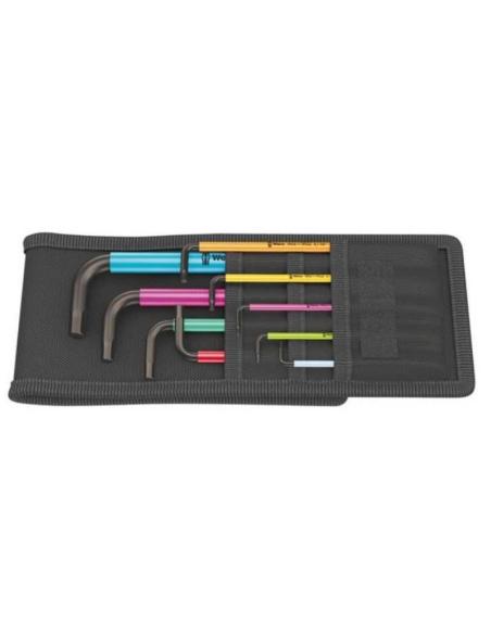 Comprar Set 9 Llaves Allen En Pulgadas Wera Con Funda Textil Y Punta Hex-Plus a precio de oferta
