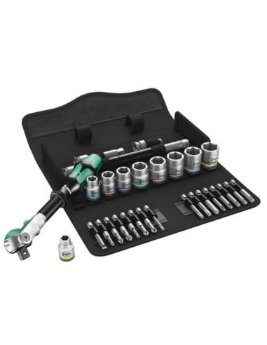 KIT DE FERRAMENTAS WERA 3/8" EM POLEGADAS – 29 PEÇAS COM ESTOJO TÊXTIL
