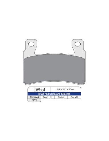 PASTILHAS DE FREIO DIANTEIRAS SINTERED DP551 2018