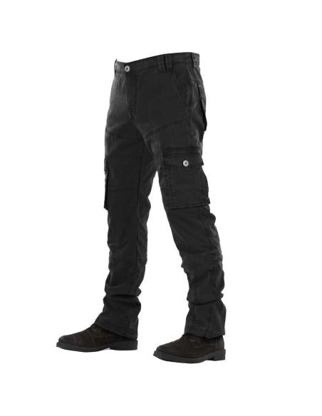 PANTALON DE CHARPENTIER À CHEVAUCHEMENT KEVLAR NOIR - HOMOLOGUÉ