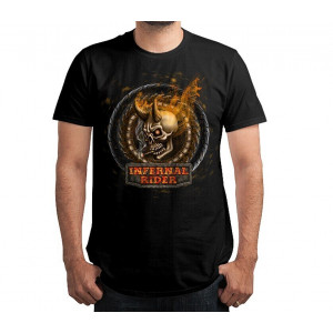 MAGLIETTA A MANICHE CORTE NERA - INFERNAL RIDER