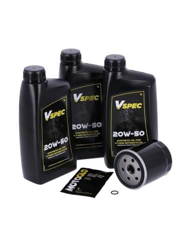KIT DE SERVIÇO DE ÓLEO DE MOTOR MCS 20W50 SINTÉTICO