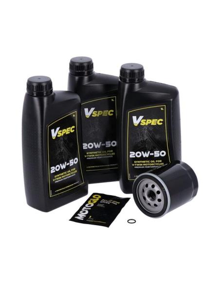 KIT DE MUDANÇA DE ÓLEO SINTÉTICO 20W50 COM FILTRO PRETO HARLEY DAVIDSON SOFTAIL 00-17