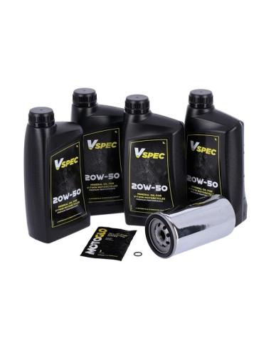 KIT DE SERVIÇO DE ÓLEO DE MOTOR MCS, 20W50 MINERAL