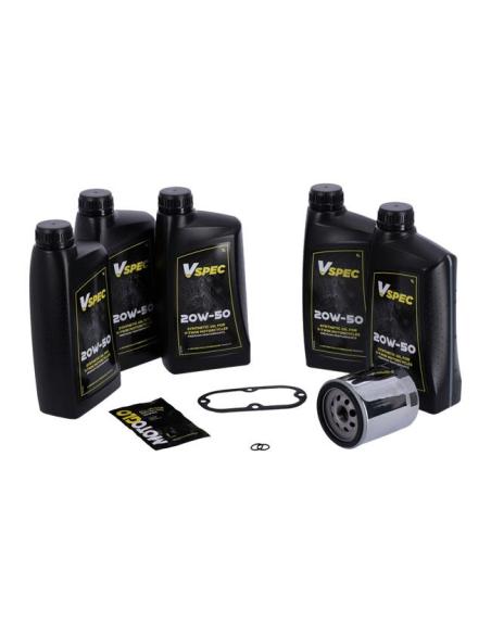 Acquista Pack Servizio Olio Sintetico e Filtro Cromato Hd Softail 1999 A 2006 e Dyna 1999 A 2005 a prezzo scontato
