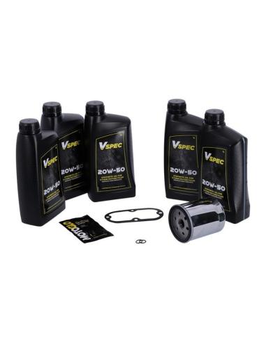 Acquista Pack Servizio Olio Sintetico e Filtro Cromato Hd Softail Evo Dal 1984 Al 1998 a prezzo speciale