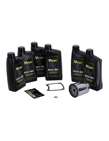 SYNTHETIC OIL AND CHROME FILTER SERVICE PACK FOR HD 1986-1998 TOURING