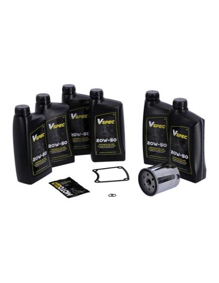 SYNTHETIC OIL AND CHROME FILTER SERVICE PACK FOR HD 1986-1998 TOURING