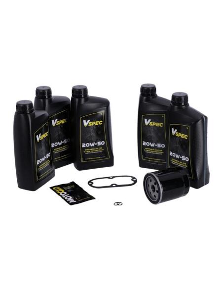 PACK DE SERVIÇO DE ÓLEO SINTÉTICO COM FILTRO PRETO PARA HD SOFTAIL EVO DE 1984 A 1998