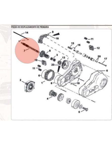 Comprar Eje Principal Para Kit De Ensanchado 55Mm Softail 1991-1999 a precio de oferta