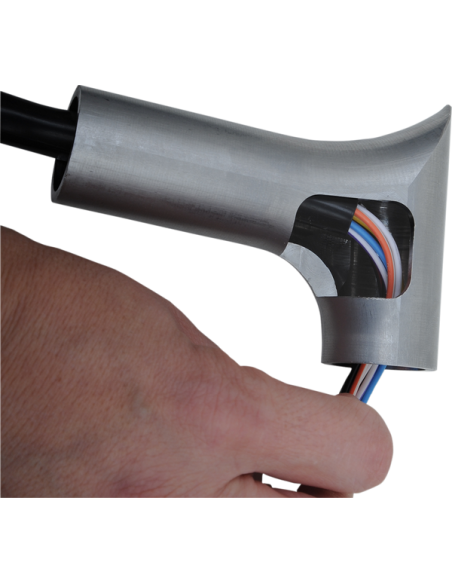 HANDLEBAR 16" W/EXTENSION FLH POINTED CHROME