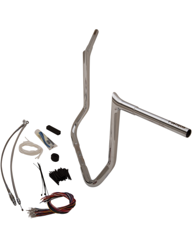 HANDLEBAR 16" W/EXTENSION FLH POINTED CHROME