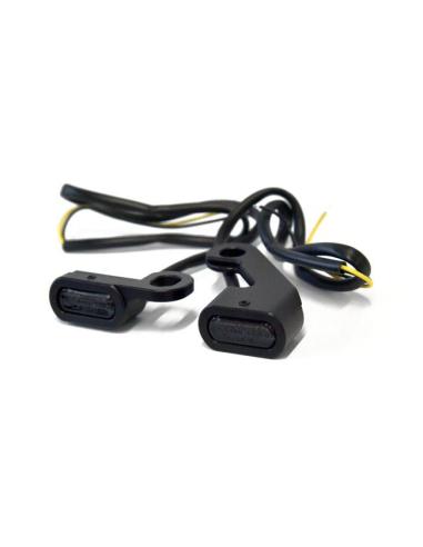 BLACK SMOKED LEVER TURN SIGNALS FOR HD SOFTAIL 2015-UP AND TOURING 09-16