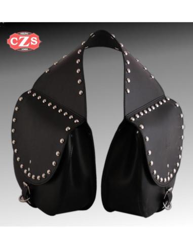 MICKEY ROURKE STUDDED LEATHER SADDLEBAGS