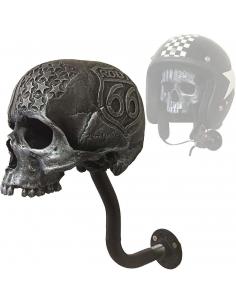 SOPORTE CASCO CALAVERA ROUTE 66 PLANTA ENVEJECIDA
