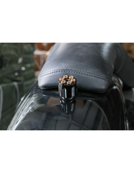 Comprar Tornillo Trasero De Aluminio Tambor Revolver Negro Para Harley Davidson a precio de oferta