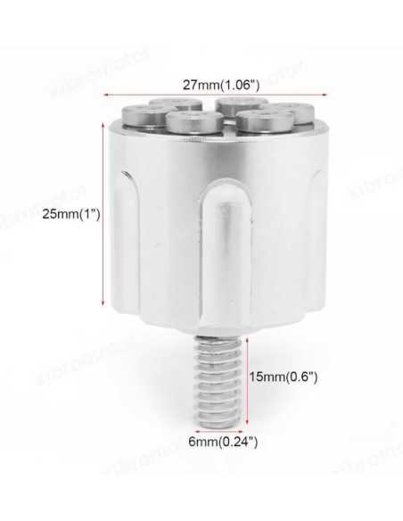 Comprar Tornillo Trasero De Aluminio Tambor Revolver Negro Para Harley Davidson a precio de oferta