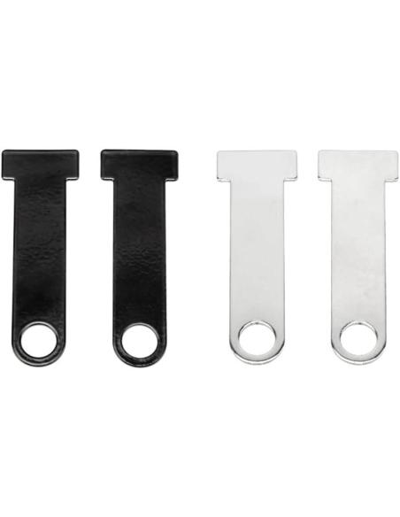 PLAQUE DE FIXATION CHROMÉE POUR CASQUE JET AVEC FERMETURE MICROMÉTRIQUE POUR ANTIVOL