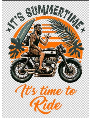 AUTOCOLLANT UV SUMMERTIME TIME TO RIDE