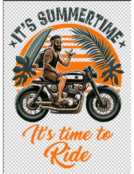 AUTOCOLANTE UV SUMMERTIME TIME TO RIDE
