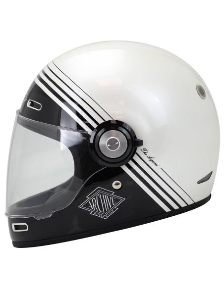 ARCHIVE VINTAGE THE LEGEND WHITE FULL-FACE HELMET