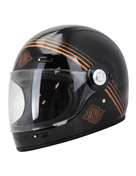 Casque Intégral Archive Vintage The Legend Noir Et Or