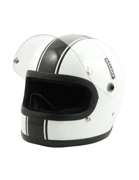 Comprar Casco Bandit Integral Ece Blanco Linea Negra a precio de oferta