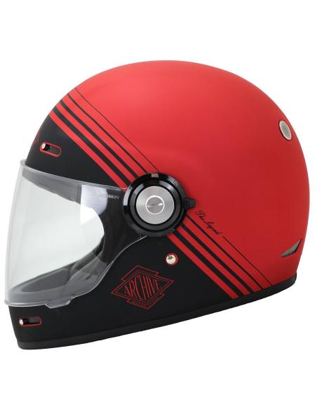 Casque Intégral Archive Vintage The Legend Rouge Mat