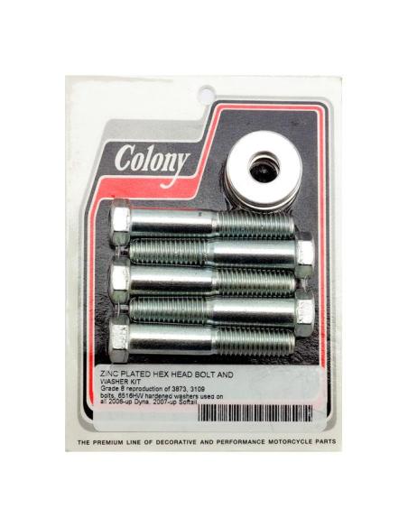 KIT DE BOULONS ET RONDELLES POUR POULIE DE ROUE COLONY AVEC REVÊTEMENT DE ZINC