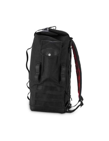 BURLY VOYAGER SISSY BAR BACKPACK BLACK CORDURA