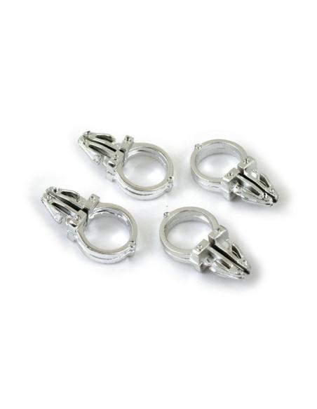 CHROME HANDLEBAR WIRE CLIPS 1/2"