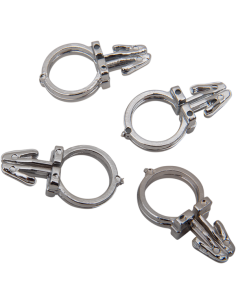 Chrome Handlebar Wire Clips 1/2" 2