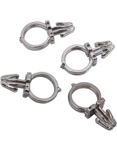 CHROME HANDLEBAR WIRE CLIPS 1/2"