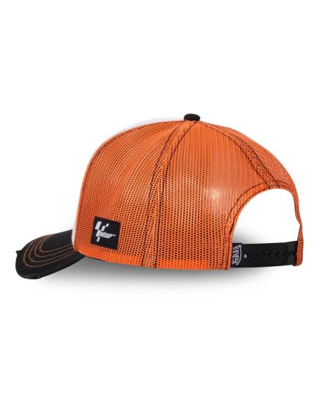 BONÉ VON DUTCH BRANCO/LARANJA/PRETO TRUCKER SNAPBACK EFEITO DESGASTADO MOTO GP X VON DUTCH