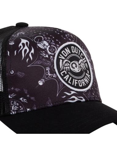 Acquista Cappellino Von Dutch Nero Trucker Snapback Bandana a prezzo scontato