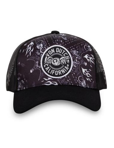 Acquista Cappellino Von Dutch Nero Trucker Snapback Bandana a prezzo scontato