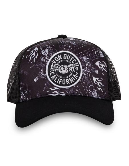 Acquista Cappellino Von Dutch Nero Trucker Snapback Bandana a prezzo scontato