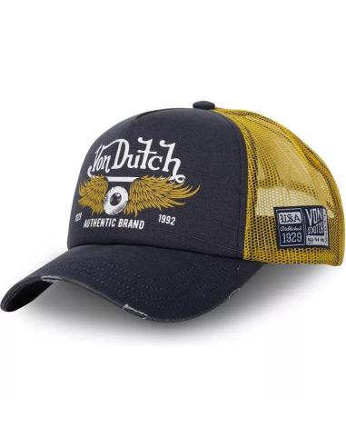 Acquista Cappellino Von Dutch Blu Trucker Snapback Effetto Invecchiato Crew a prezzo scontato