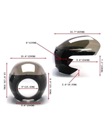PARE-BRISE UNIVERSEL CAFE RACER OLDSKOOL