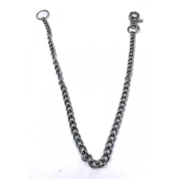 CHROME PLATED SINGLE LONG WALLET CHAIN 60 CM