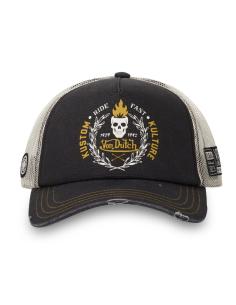 Acquista Cappellino Von Dutch Nero Trucker Snapback Effetto Usurato Crew a prezzo scontato 2