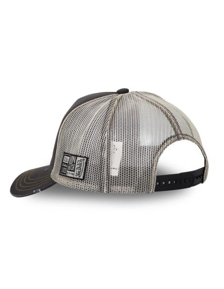 VON DUTCH BLACK TRUCKER SNAPBACK WORN EFFECT CREW CAP
