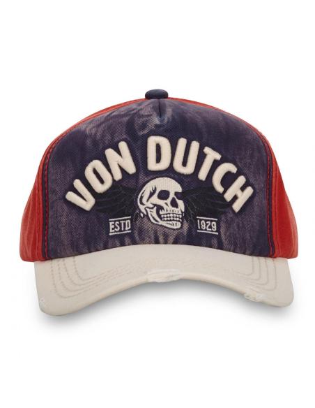 Acquista Cappellino Vondutch Blu e Rosso Baseball Strapback / Fibbia Xavier in offerta
